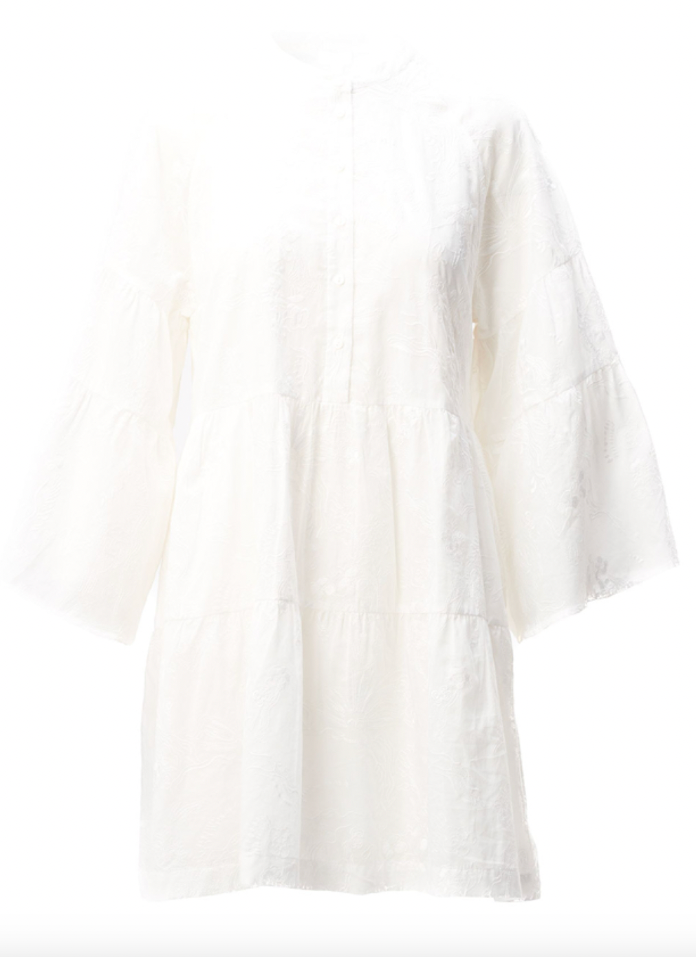 Lala Embroide kjole hvid