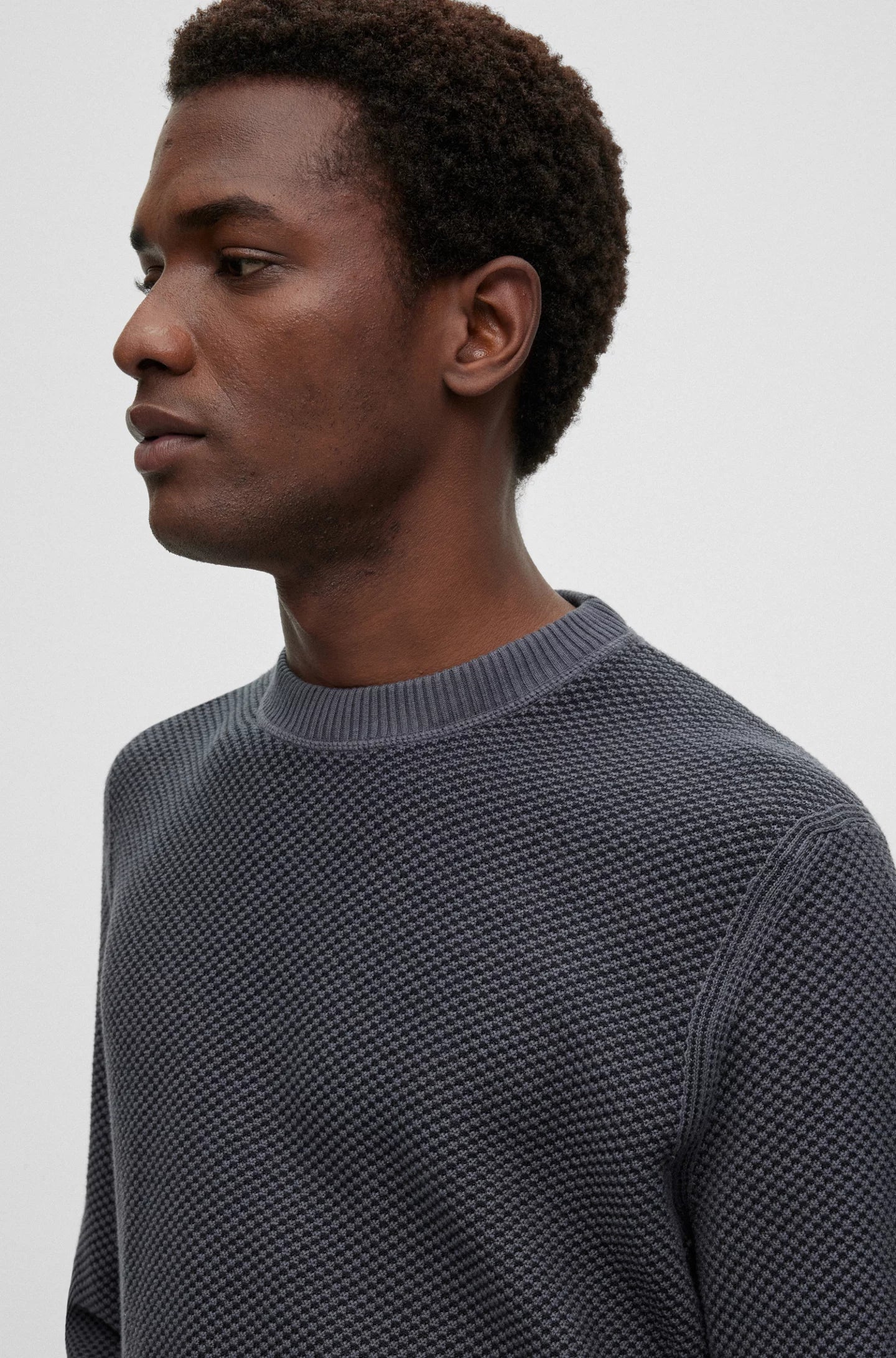 ORGANIC-COTTON SWEATER WITH RICH STRUCTURE